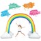 Costway Inflatable Rainbow Yard Summer Sprinkler Toy,7.5 Feet Long,Eco-Friendly PVC Kids Water Toys
